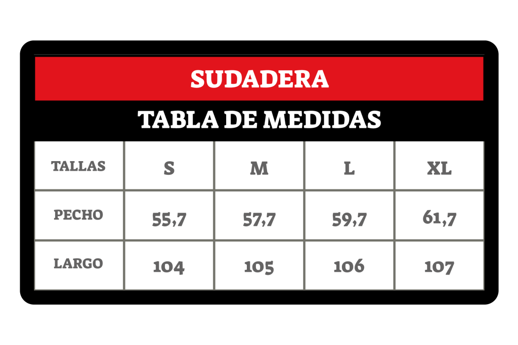 TALLAS PANTALÓN SUDADERA